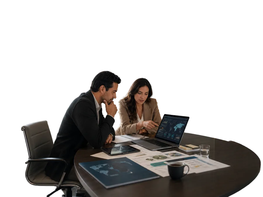 Equipo de Grupo Alianza México analizando información financiera