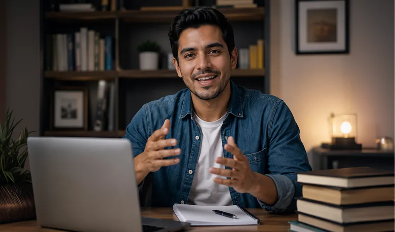 Instructor de PsicoAcademy en videollamada
