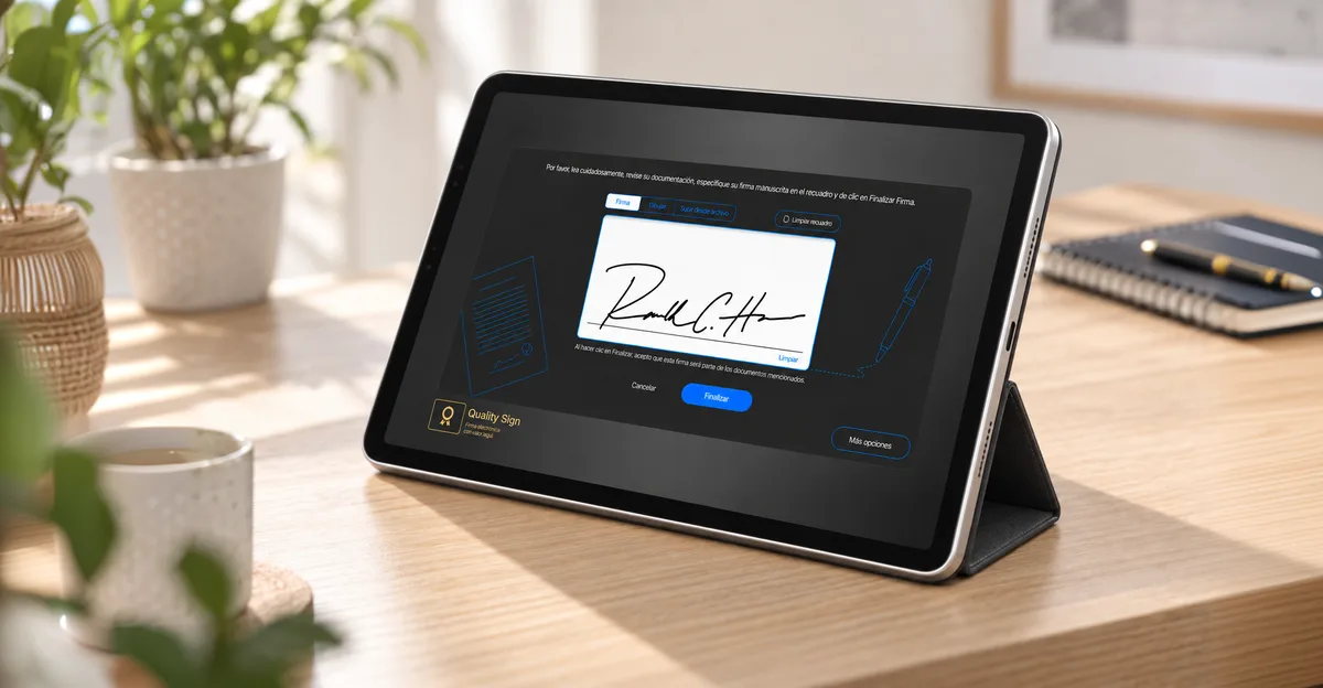 Firma de documentos desde tablet con Quality Sign